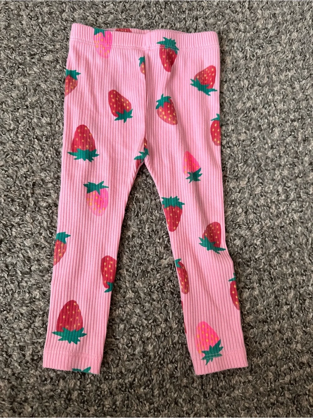 Old Navy Pink Strawberry Ribbed Leggings